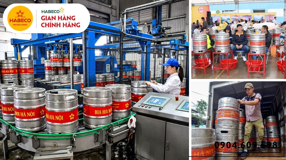 Bom bia hơi 50L tại khu vực kho chuẩn bị giao cho quán