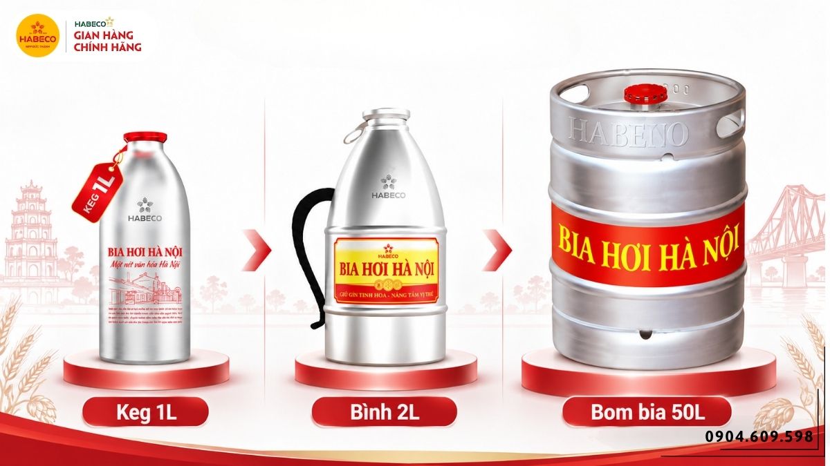 Keg 1 lít keg 2 lít và bom bia 50 lít cho nhà hàng