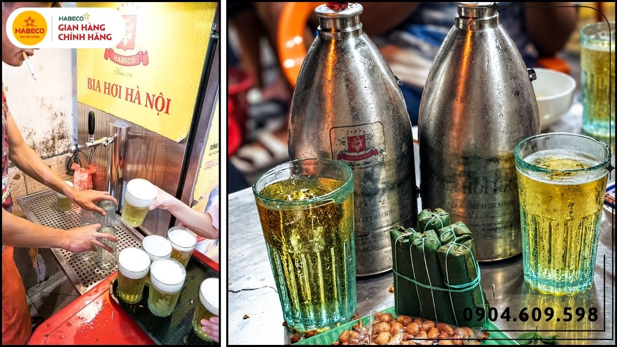 Kiểm tra tủ bảo quản bom bia đường bia và vòi rót tại quán