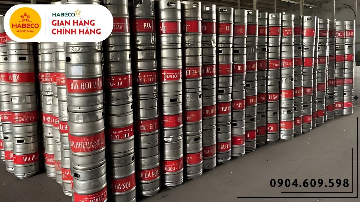 Keg bia hơi chuẩn bị giao cho quán mới