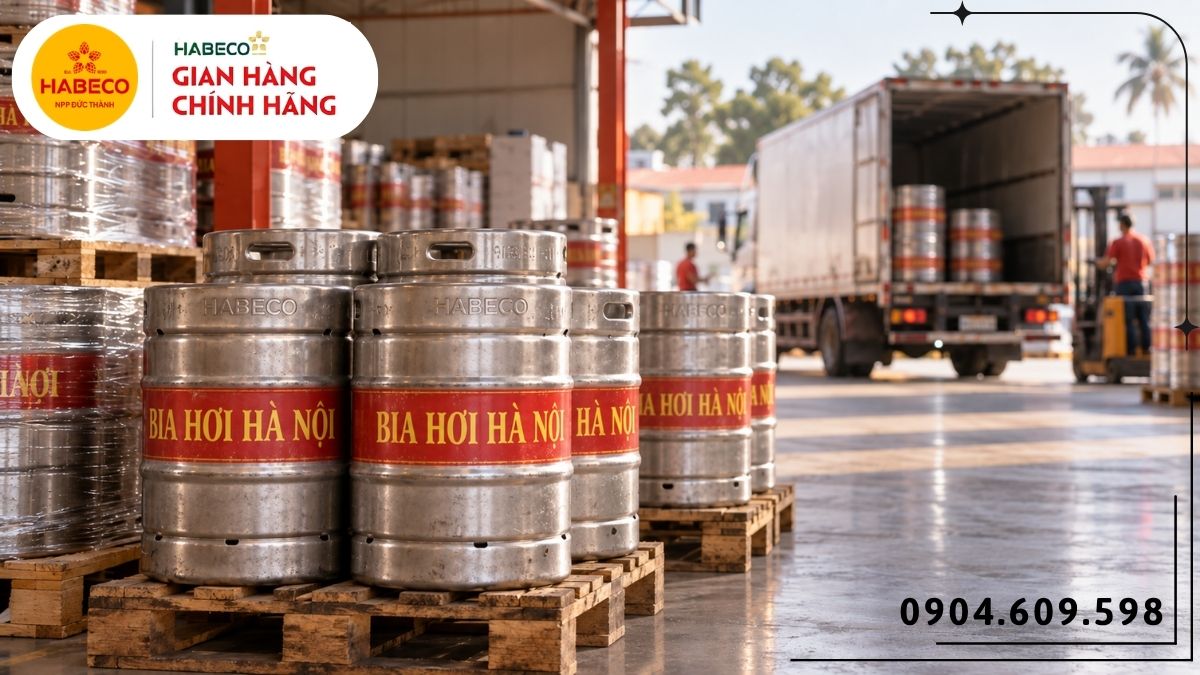 Keg Bia Hơi Hà Nội tại kho phân phối Đức Thành
