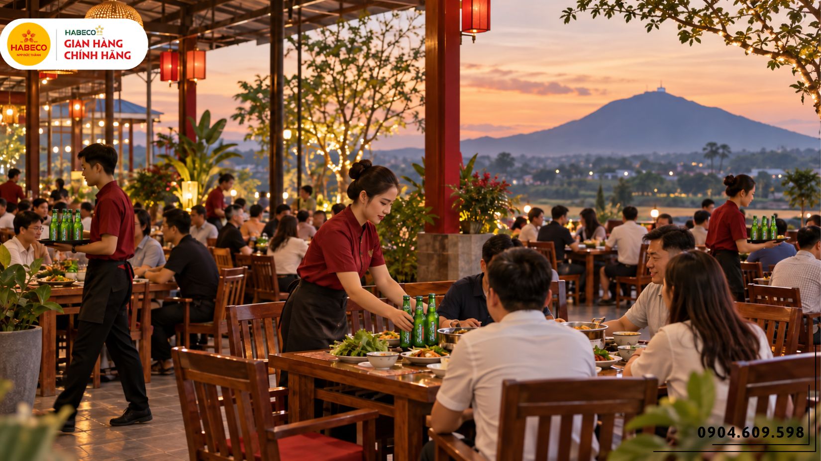Nhà hàng Tây Ninh vào mùa cao điểm du lịch Núi Bà Đen