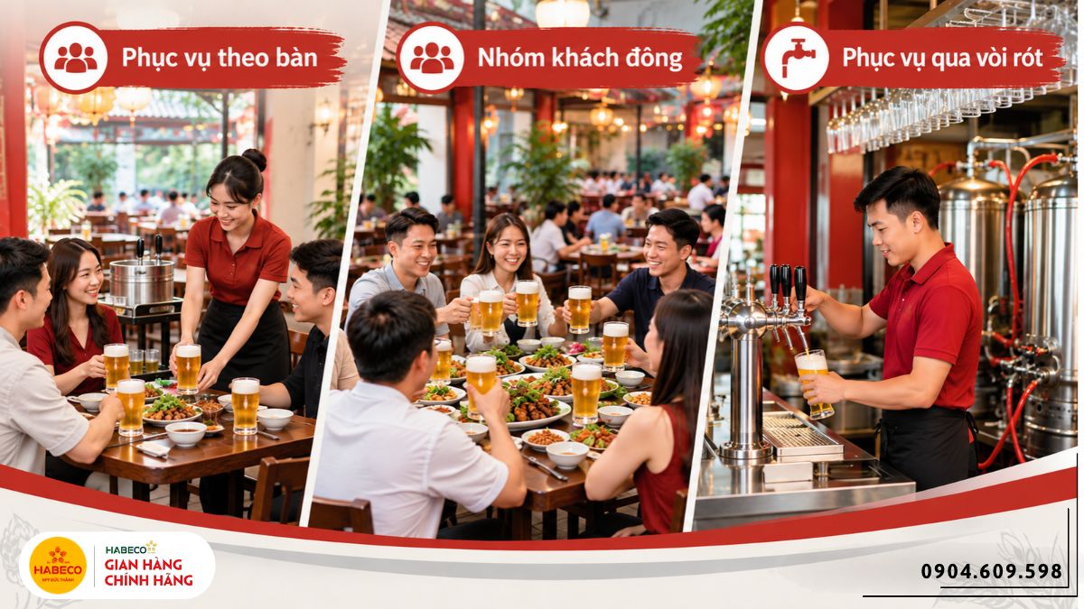 So sánh keg 1L keg 2L và bom bia 50L cho nhà hàng