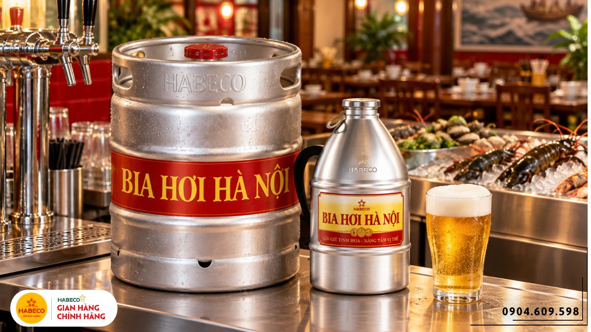Quy trình nhận và đưa bia đến quầy tại nhà hàng hải sản