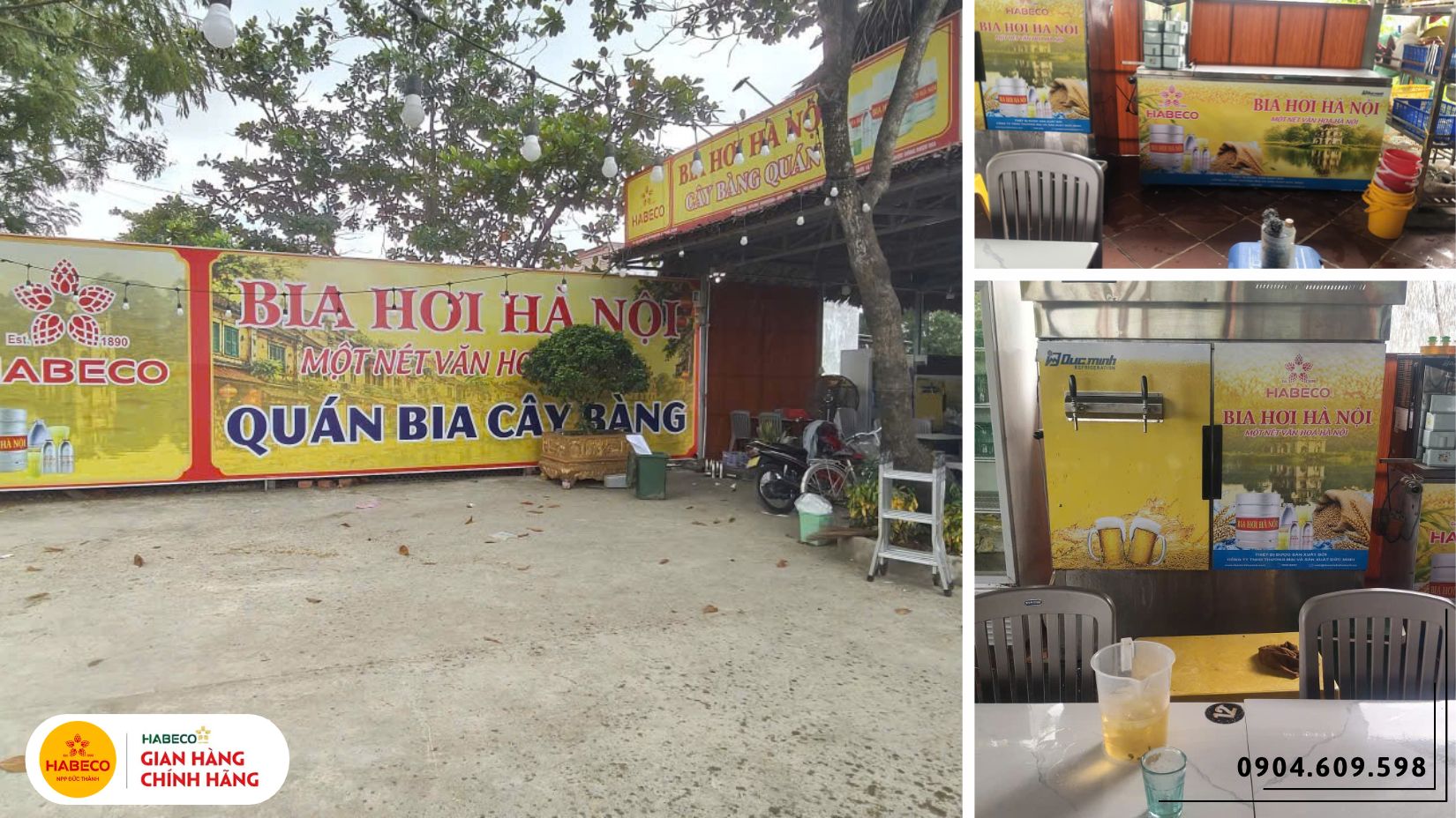 Nhân viên nhà hàng kiểm tra khu vực tủ bảo quản, keg bia và quầy rót
